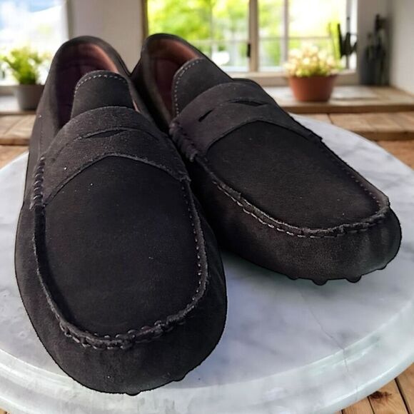 Massimo Matteo Leather Nubuck Suede Penny Driver Slip On main image 15